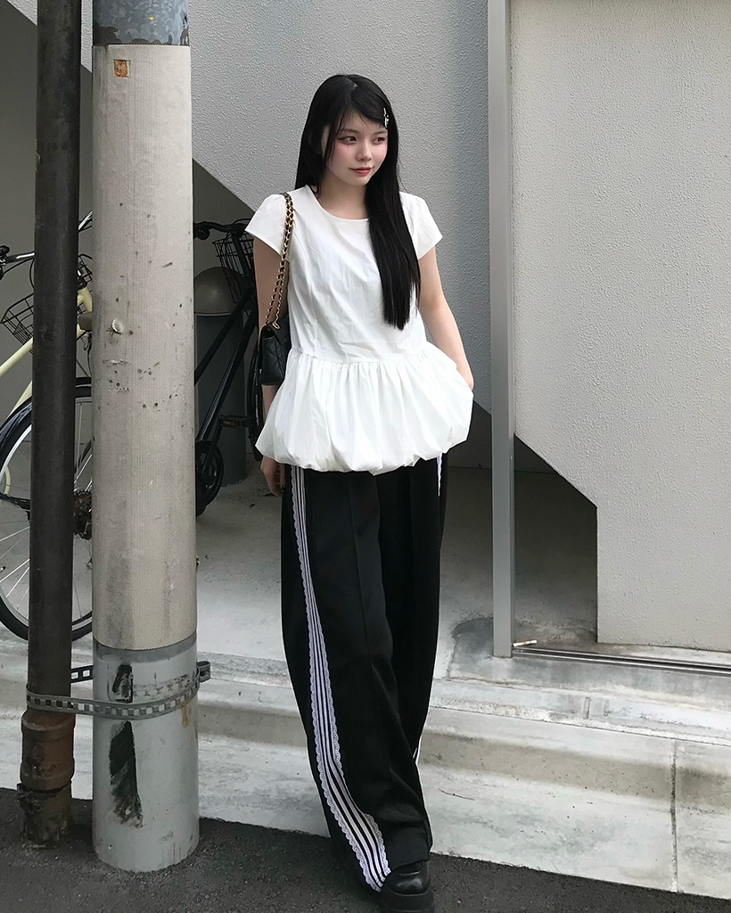 サイドレースワイドパンツ | ファッション通販サイト NUGU