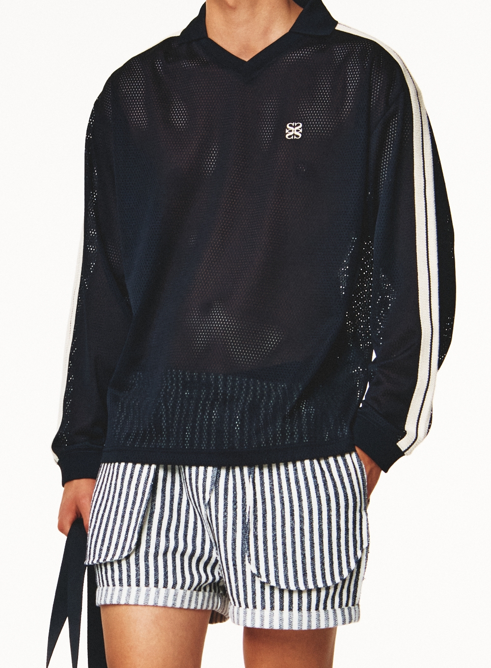 Lausanne Mesh Football Shirt - Black | ファッション通販