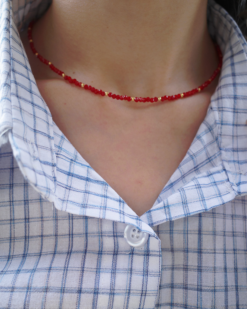 レッドビーズネックレス | ファッション通販サイト NUGU