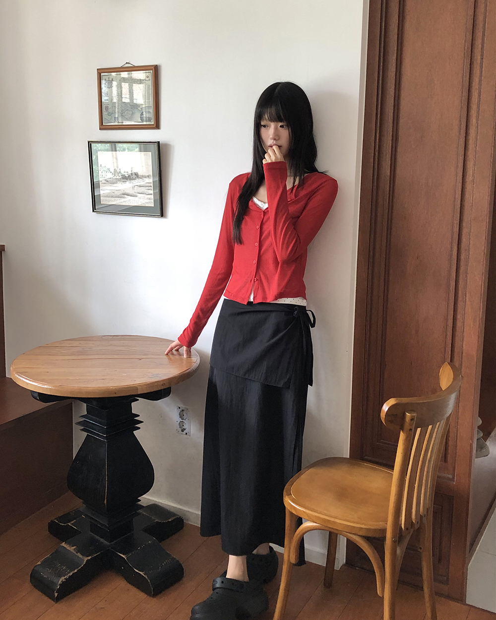 ナイロンスリットレイヤードラップスカート | ファッション通販