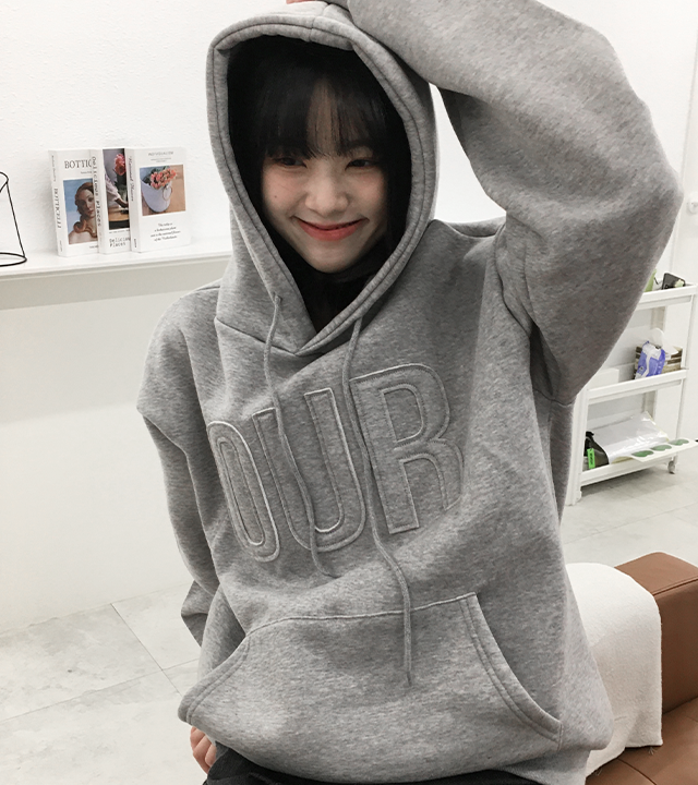 [ユニセックス]オーバーサイズ裏起毛フードパーカー