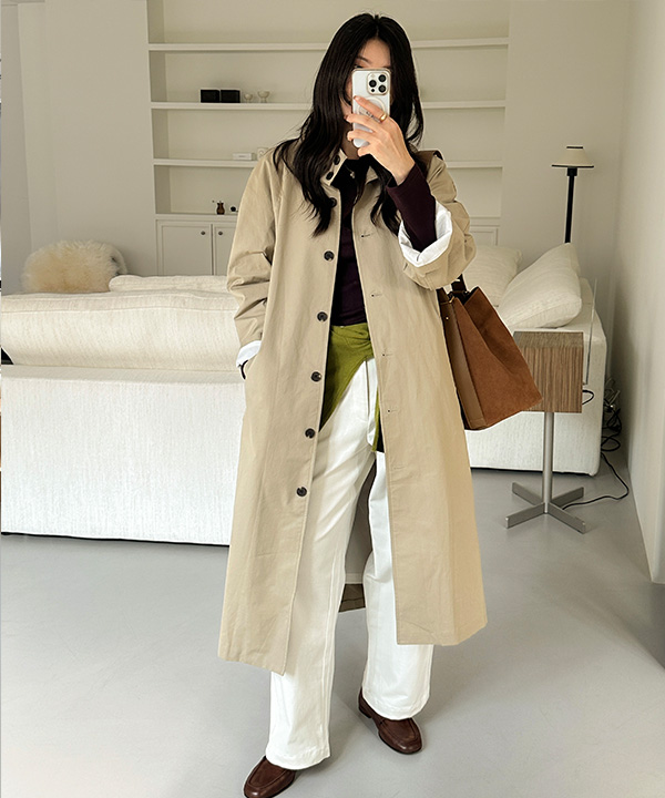 ハイネックマキシトレンチ コート | ファッション通販サイト NUGU