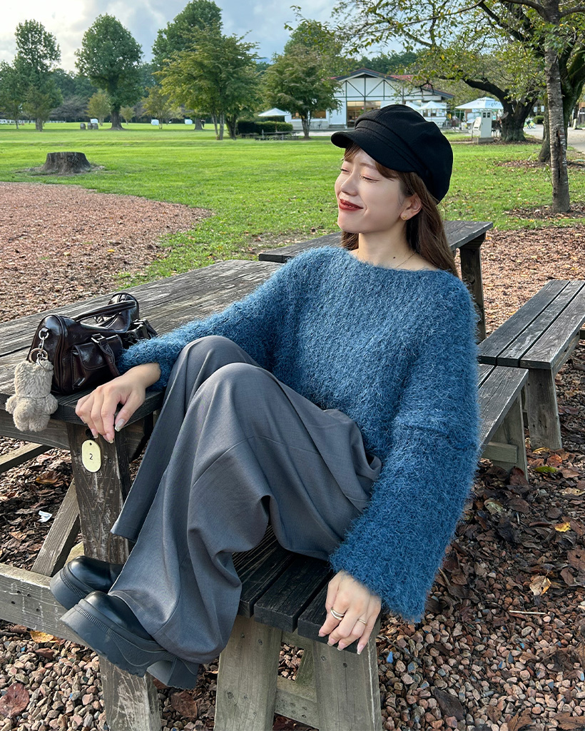 ロングスリーブシャギーニット | ファッション通販サイト NUGU