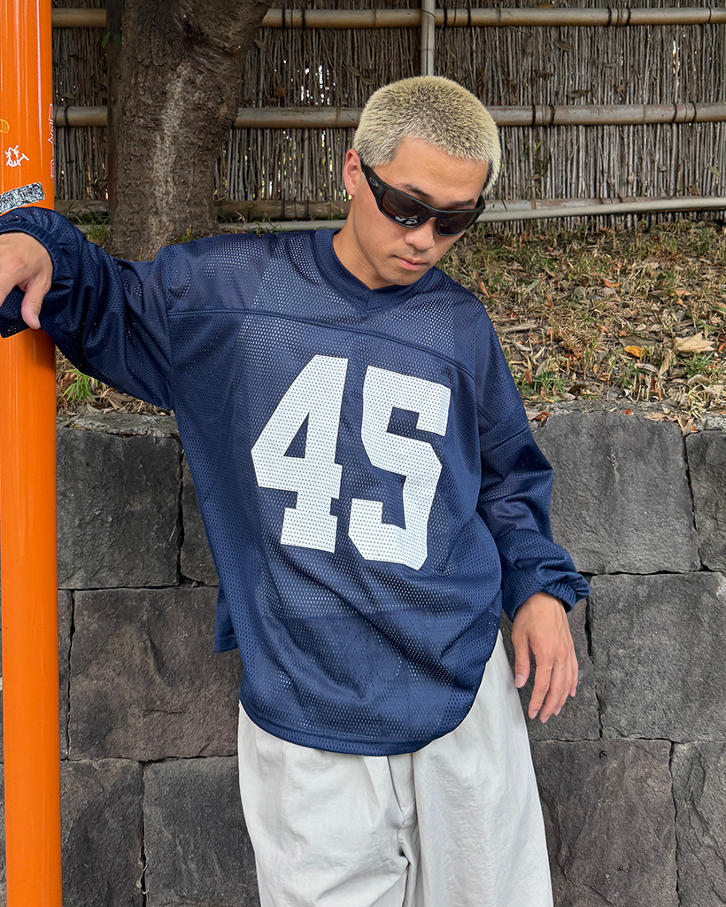 ナンバリングメッシュフットボールシャツ | ファッション通販サイト NUGU