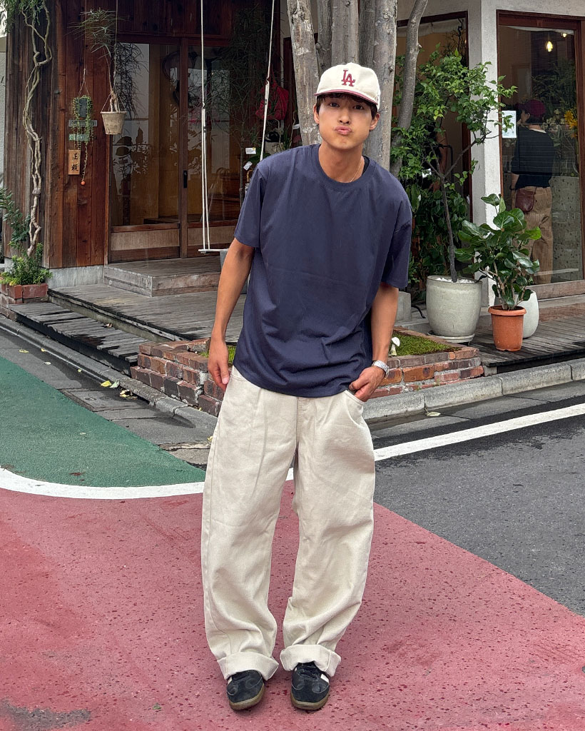 ユニセックス ワイドコットンパンツ | ファッション通販サイト NUGU