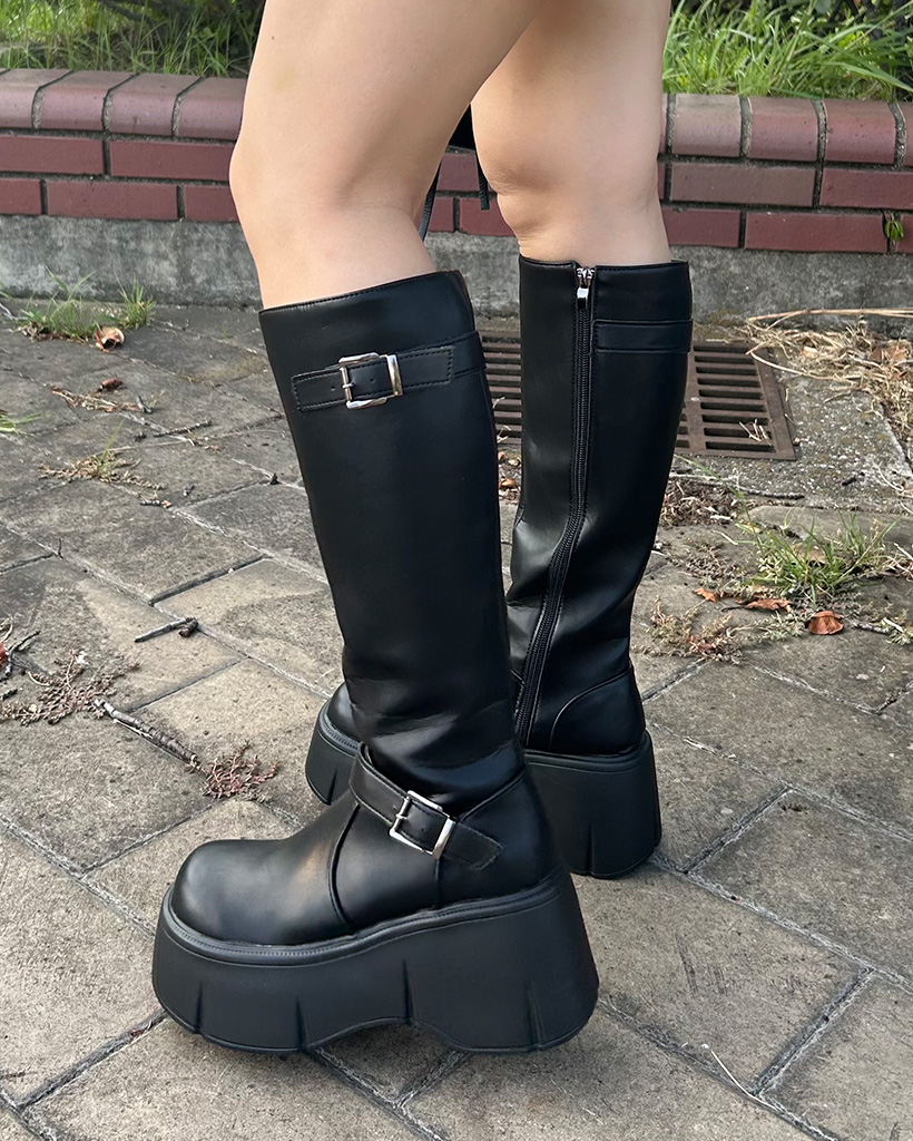 rurumu: ブーツ ツーバックルロングブーツ | ファッション通販サイト NUGU