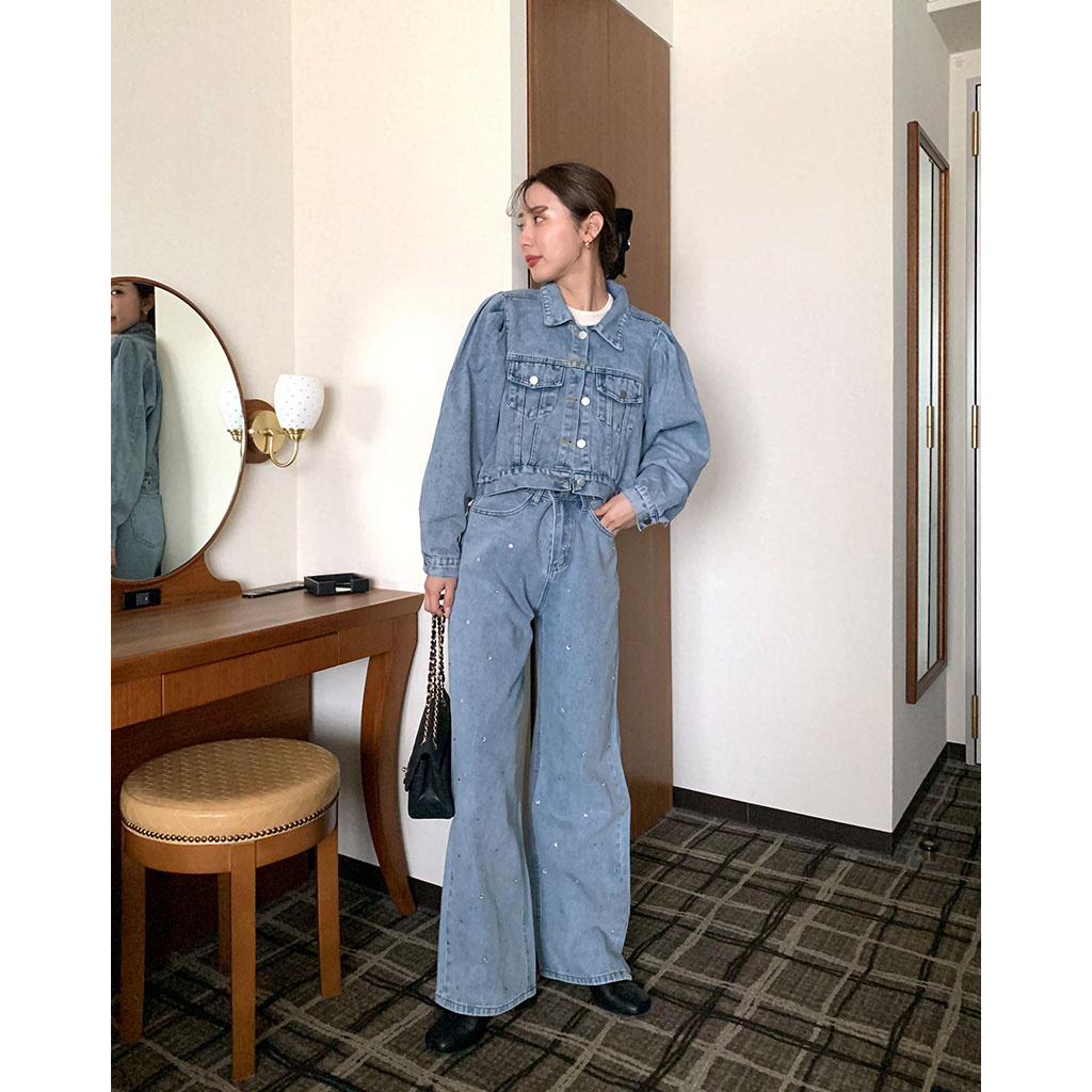   Jeans クロップドデニムジャケット クロップドデニムジャケット | ファッション通販サイト NUGU