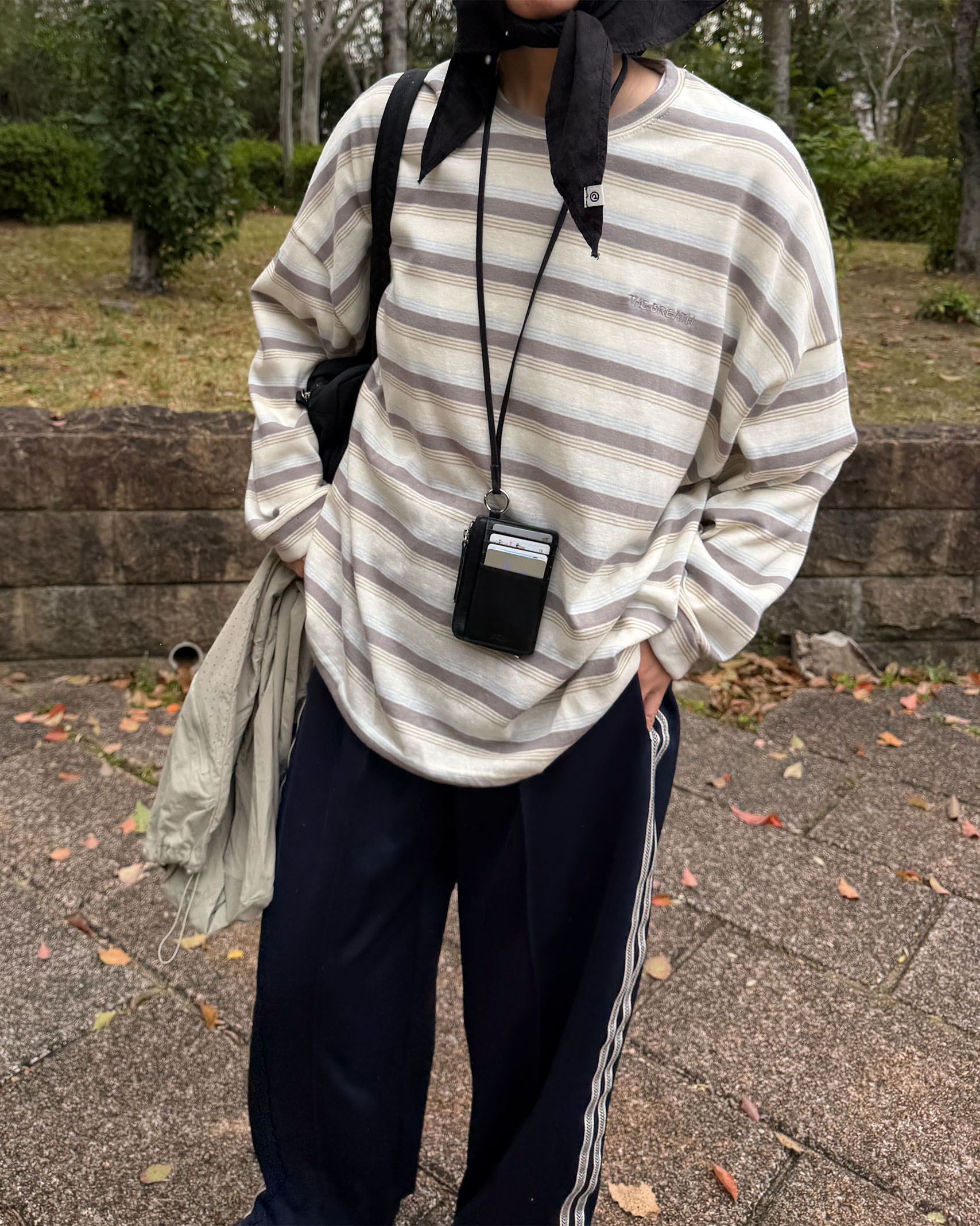 ソフトボーダーロングTシャツ