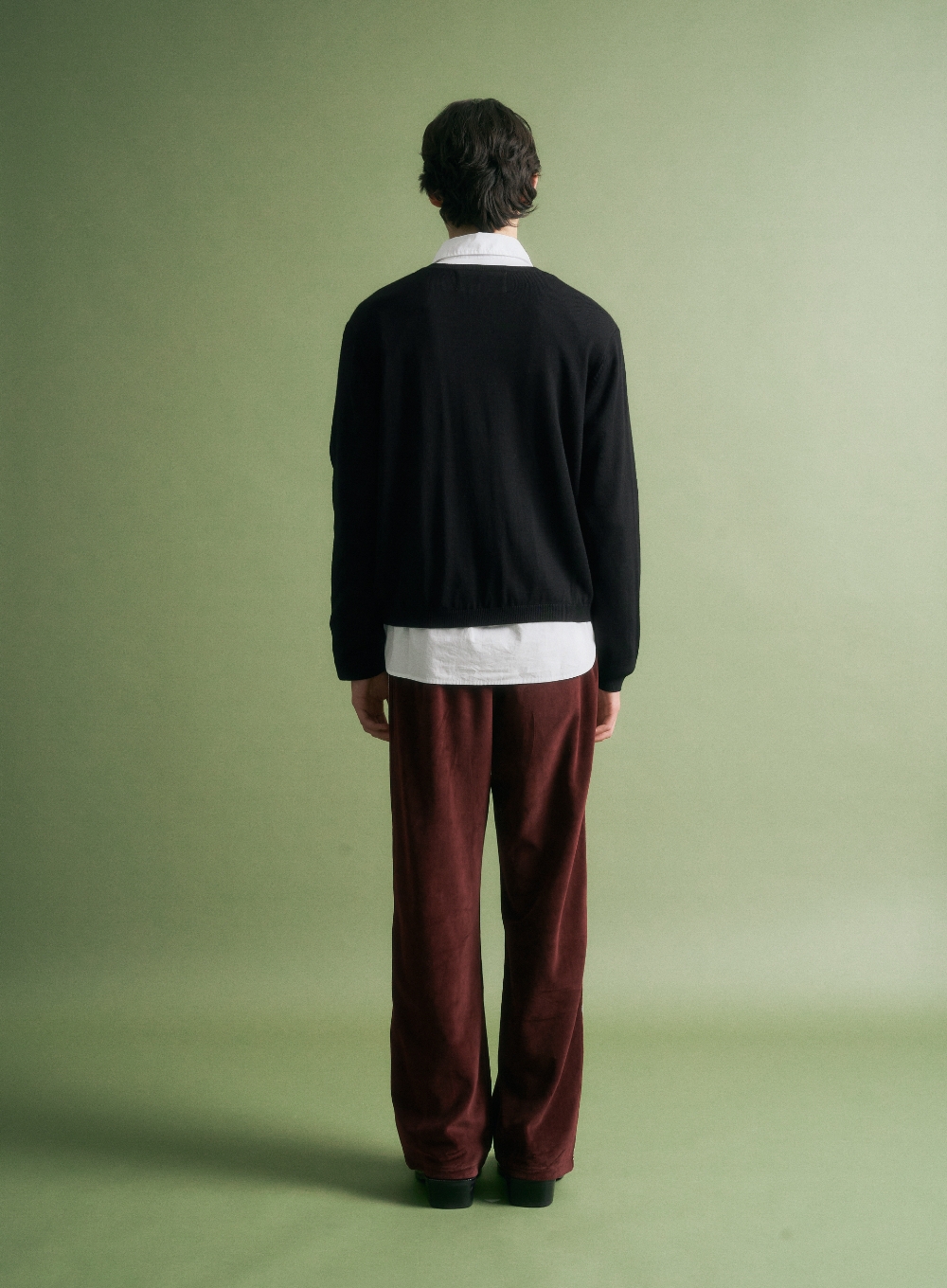 Basic Crew Neck Fine Cardigan - Black | ファッション通販サイト NUGU