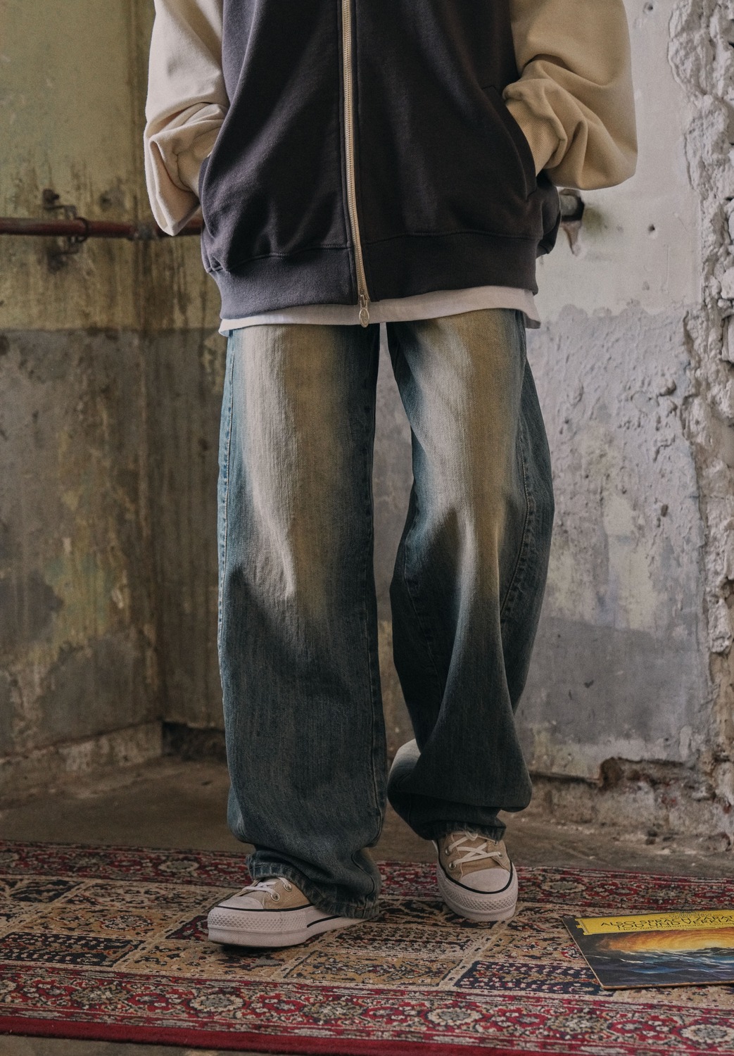 けい@ページ WASHED SIDE LINE DENIM PANTS | ファッション通販サイト NUGU