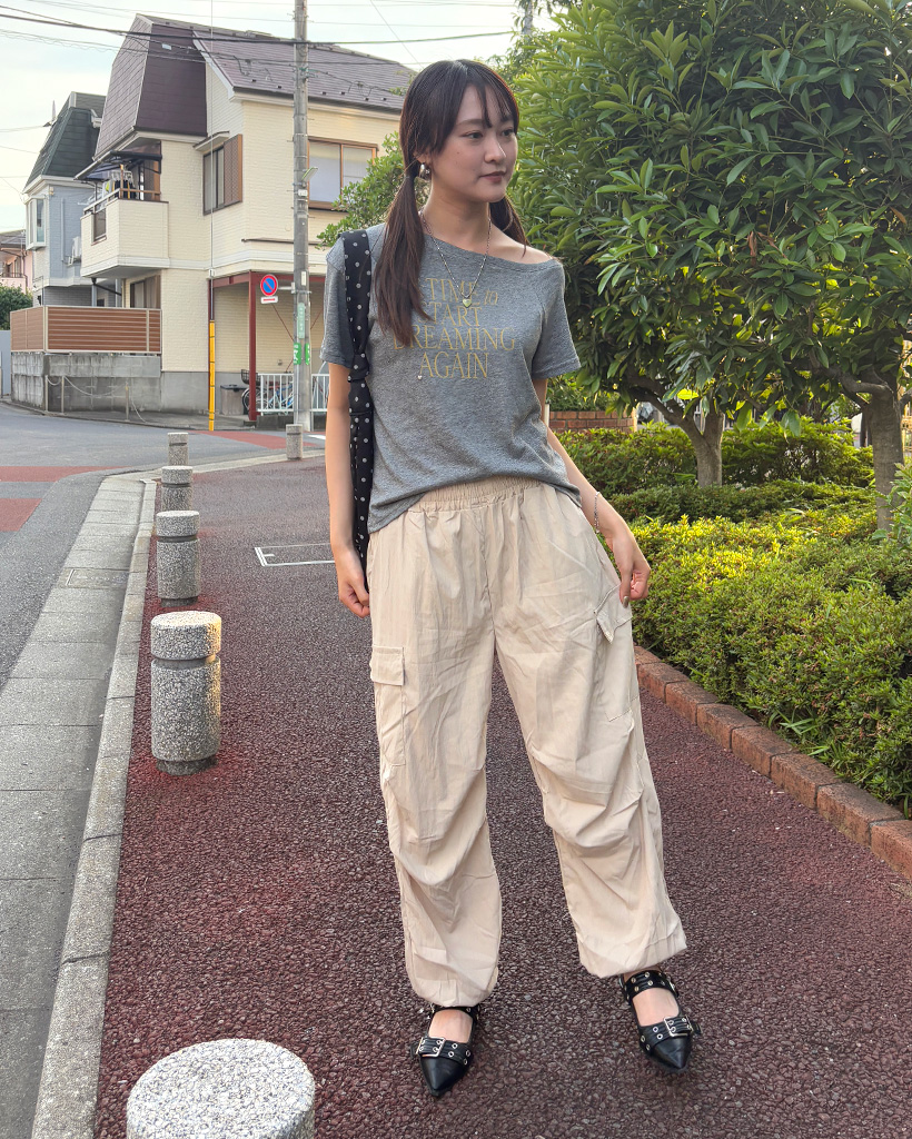 美品　yingyang ◆テリーコットンワイドパンツ　olive テリーコットンワイドパンツ – yinyang - yoga & meditation wear