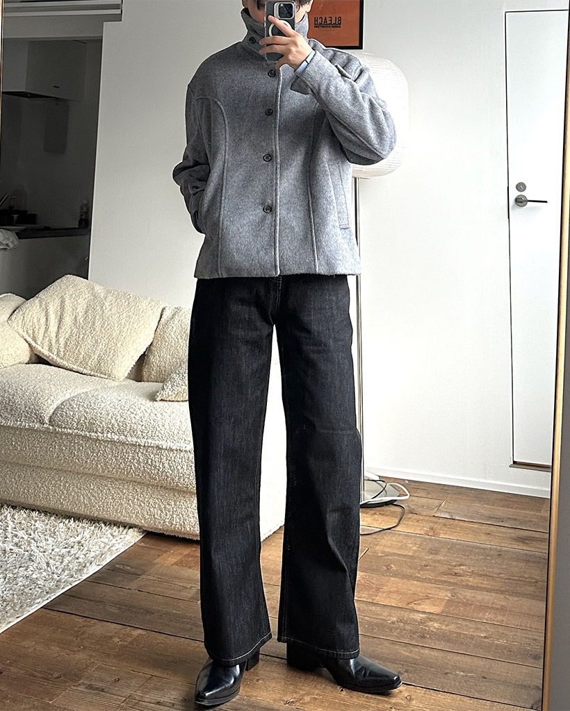 ウールハイネックショートコート | ファッション通販サイト NUGU