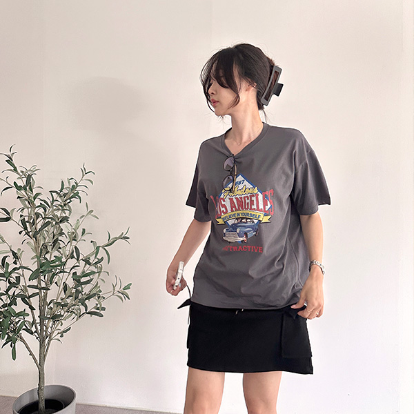 プリントルーズフィット半袖Tシャツ | ファッション通販サイト NUGU