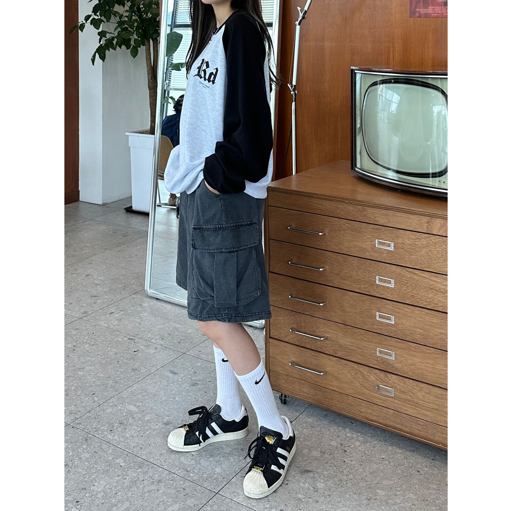 unisex] カーゴデニムショートパンツ | ファッション通販サイト NUGU