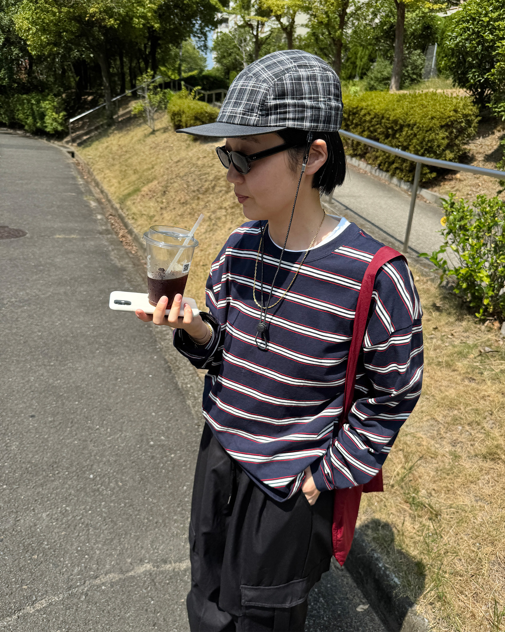 ドローコード付きチェックキャップ | ファッション通販サイト NUGU