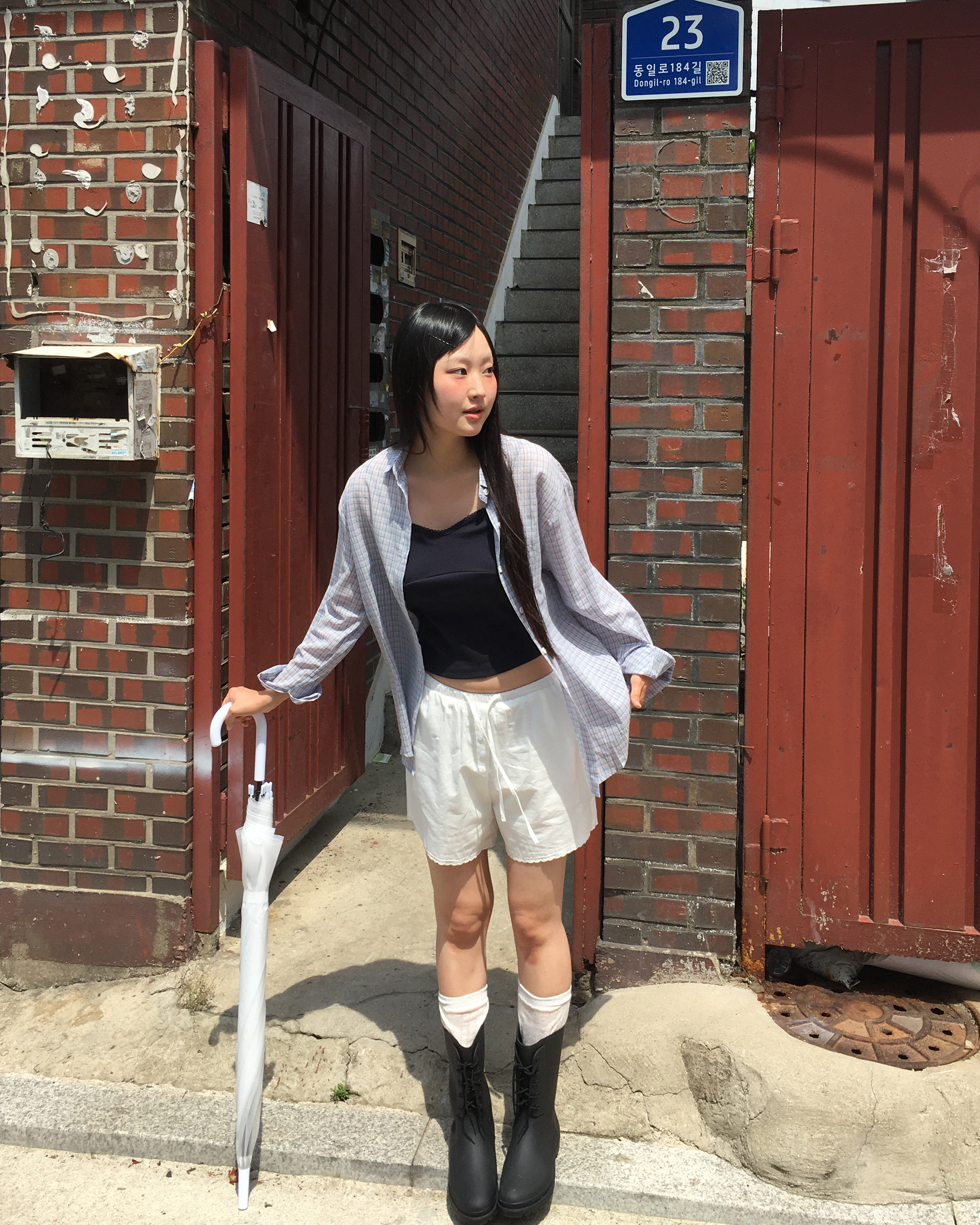 シースルーチェックオーバーサイズシャツ | ファッション通販サイト NUGU