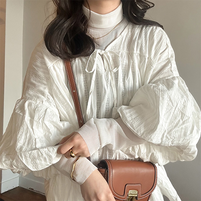 GUCCI シースルー　ブラウス　リボン ◇GUCCI(グッチ) ホワイト シースルー リボンブラウス 40 SALE!