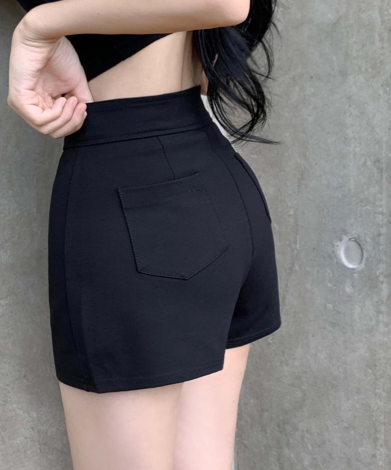 スリムスパンベーシックハイウエストショートパンツ | ファッション スリムスパンベーシックハイウエストショートパンツ | ファッション