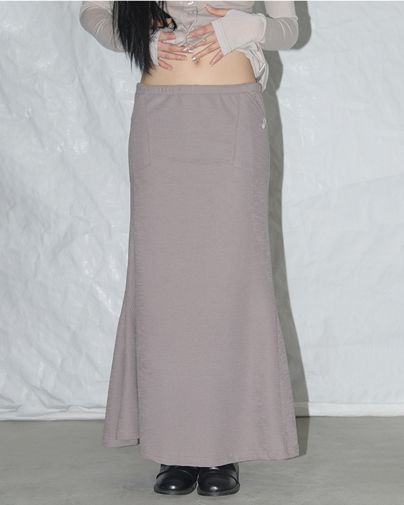 Cut Out Mermaid Long Skirt (Brown) F25QD897