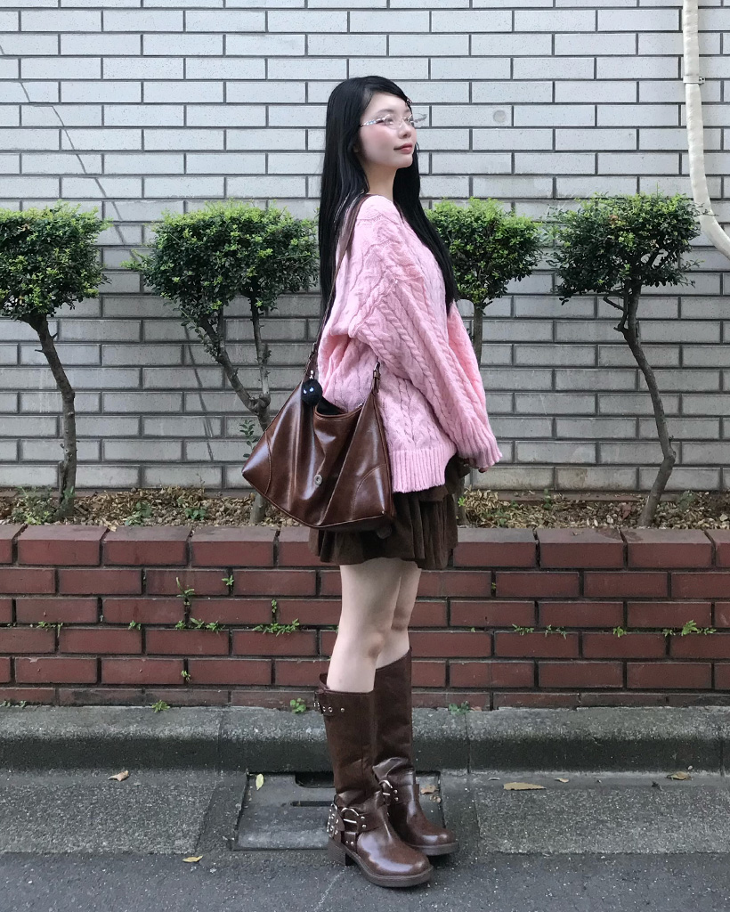 ケーブルリブヘムオーバーサイズニット | ファッション通販