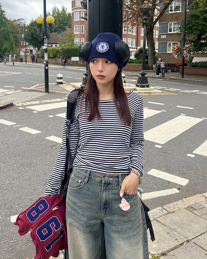 ストライプベーシックロングTシャツ | ファッション通販サイト NUGU