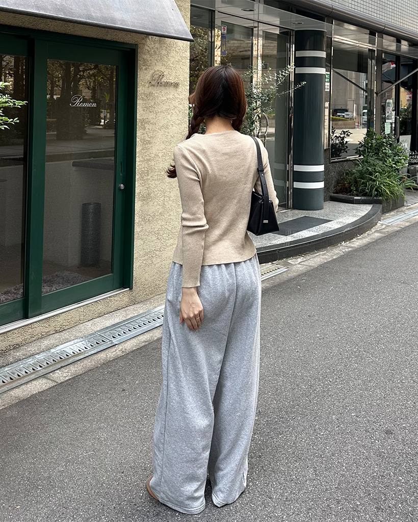 サイドインタックワイドスウェットパンツ | ファッション通販サイト NUGU