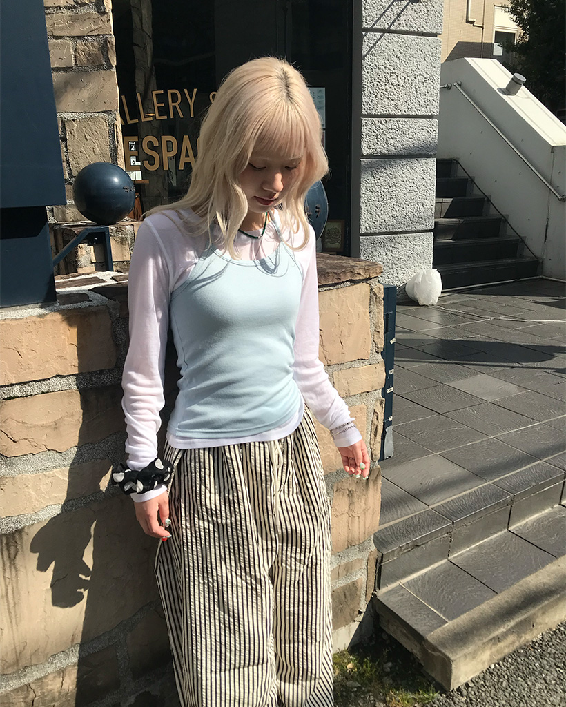 テンセルベーシックロングスリーブTシャツ