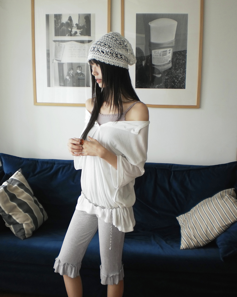 リブフリルカプリパンツ | ファッション通販サイト NUGU