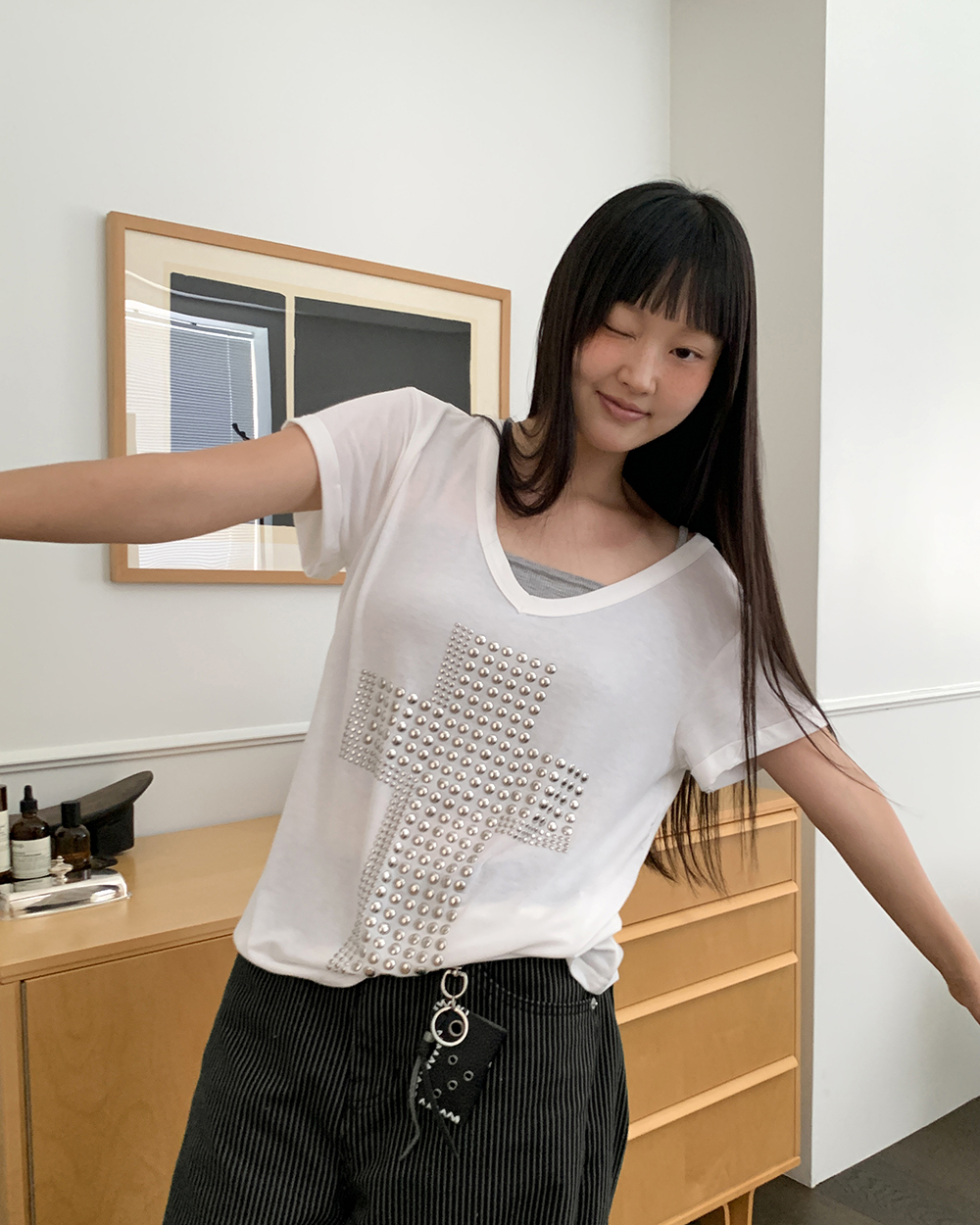LGB VネックＴシャツ　十字架プリント 楽天市場】十字架（Tシャツ・カットソー｜トップス）：メンズ