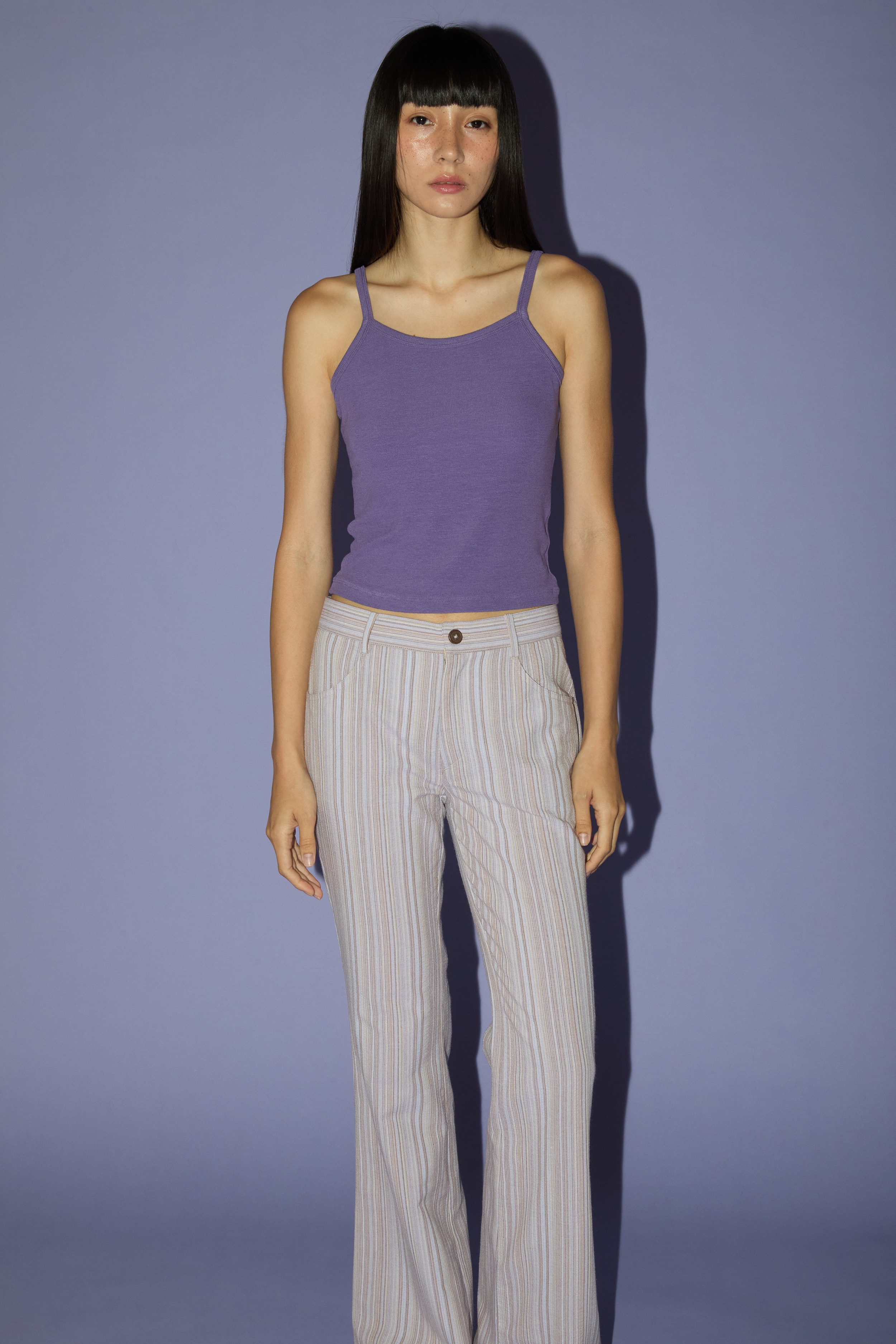 rioページ Rio stripe pants (purple) | ファッション通販サイト NUGU
