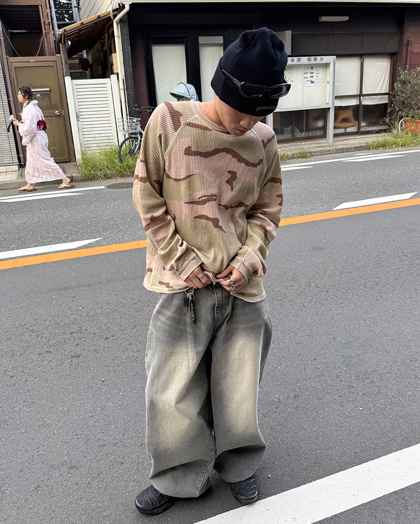 迷彩柄ワッフルTシャツ | ファッション通販サイト NUGU