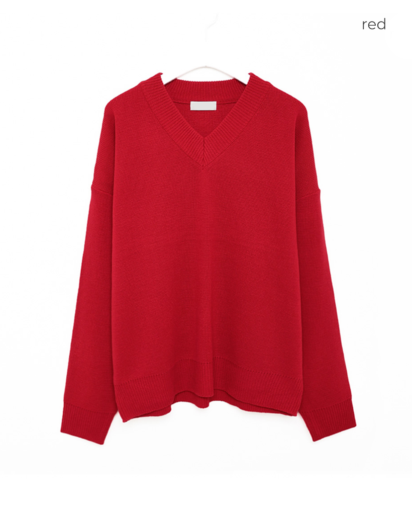 ベーシックVネックニット | ファッション通販サイト NUGU