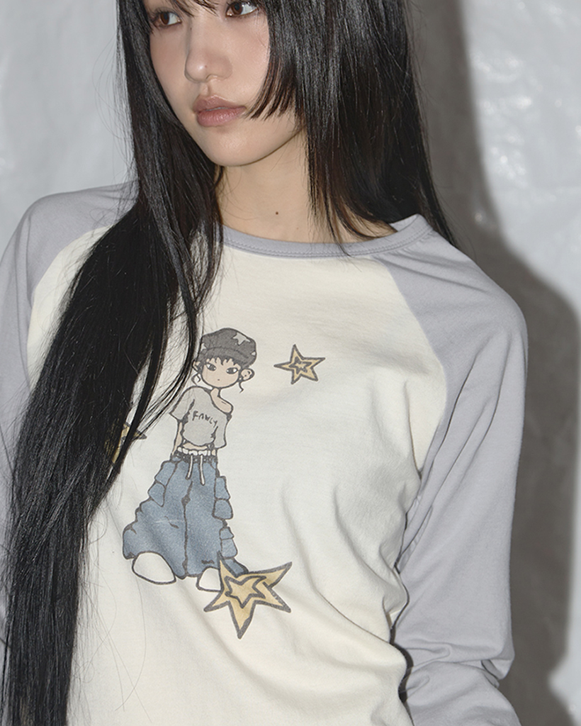 Pony Star Long Sleeve (Gray) F25QB095 | ファッション通販
