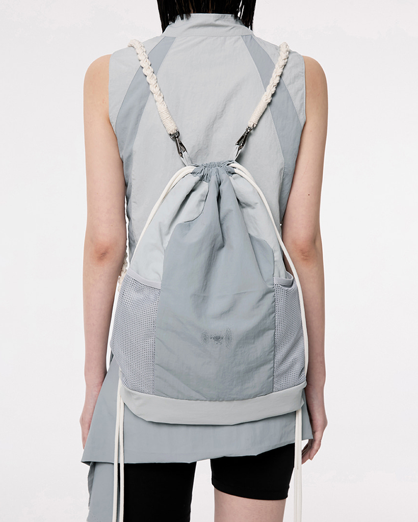 ★BLACKUP★ Wave Handmade Gym Sack Black FL724 FL-724_s.Bla Wave Handmade Gym Sack - Black (FL-724) | ファッション通販