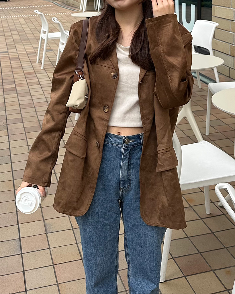 バストヨークスエードジャケット | ファッション通販サイト NUGU