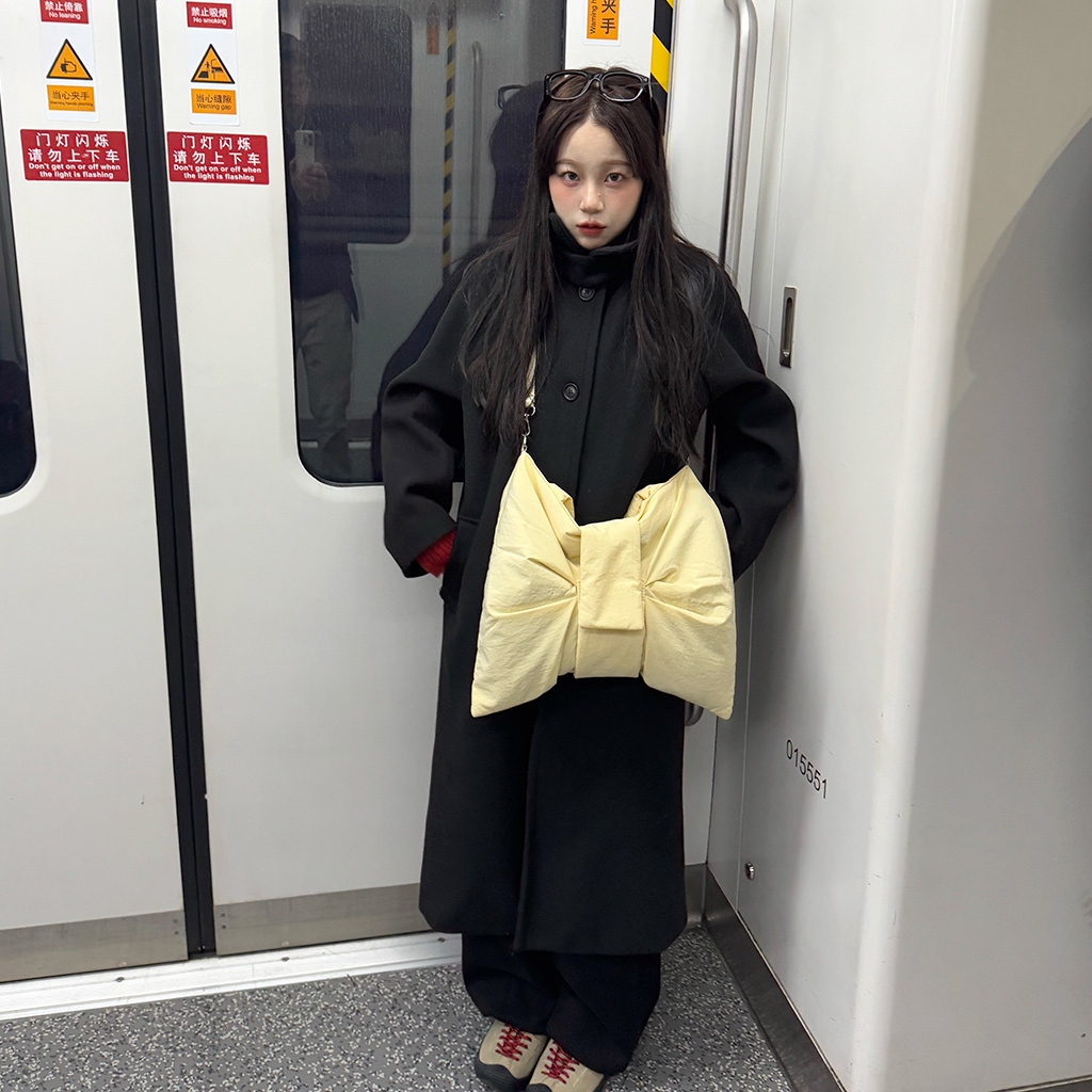 オーバーサイズハイネックロングコート