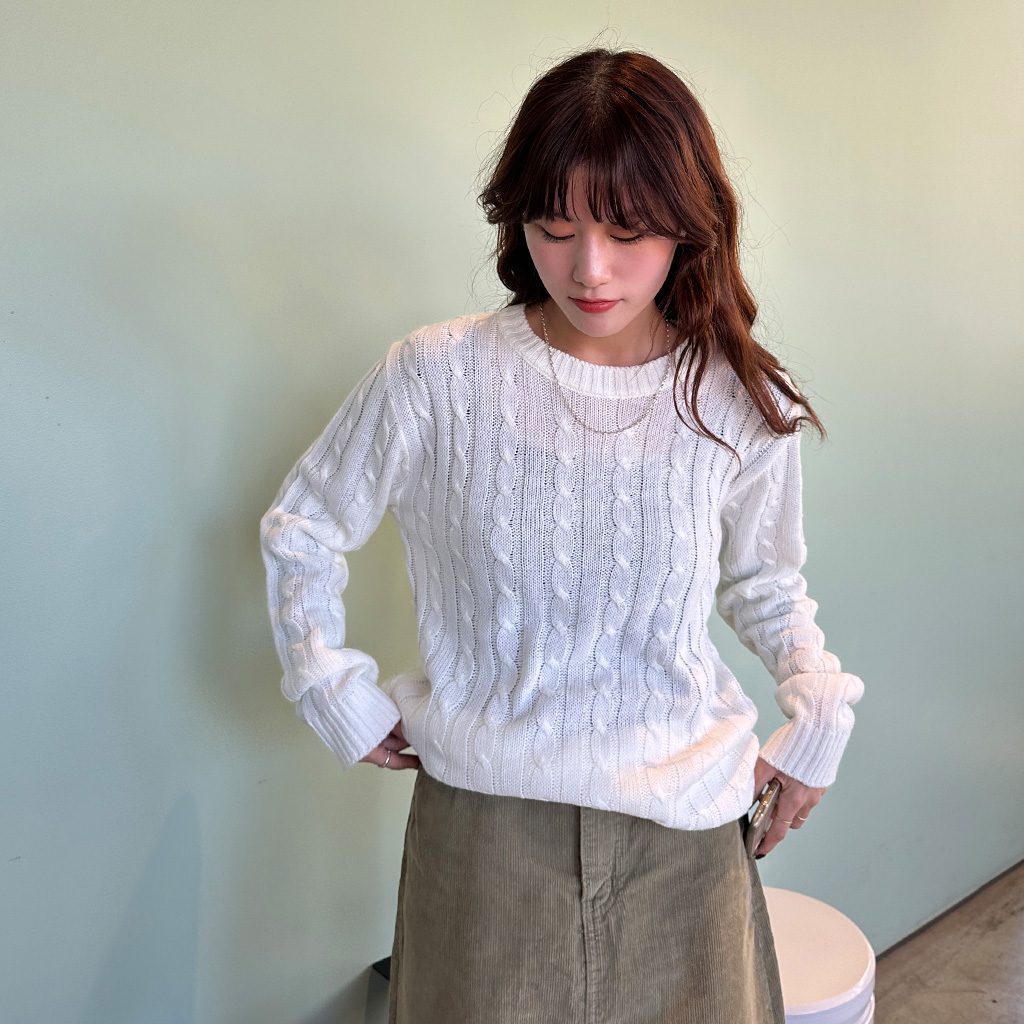 LUWEN ET UMBRA ニット サイズ46 ケーブルオーバーサイズニット | ファッション通販サイト NUGU