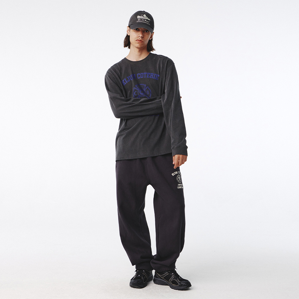 Crest Long Sleeve T-Shirt Charcoal | ファッション通販サイト NUGU