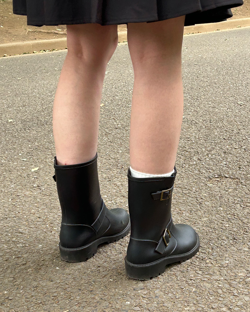 SmorkbylanguageベルトバックルレインシューズLベージュレインブーツ SmorkbylanguageベルトバックルレインシューズLベージュレインブーツ