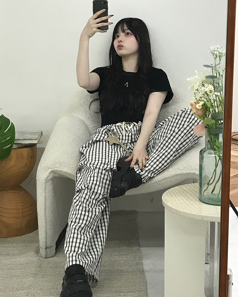 キーリング＆チェックパラシュートパンツ | ファッション通販サイト NUGU