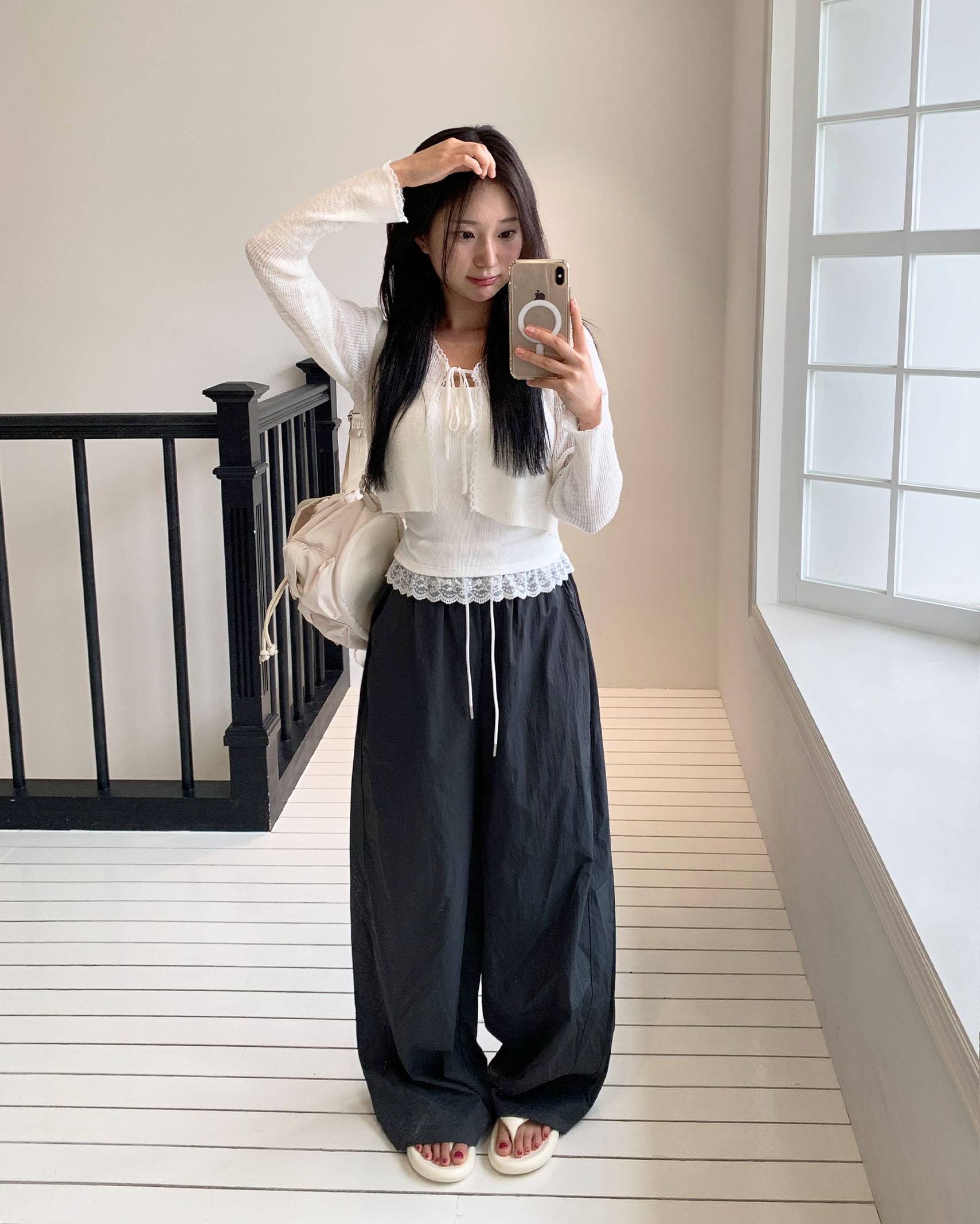 レースパラシュートパンツ