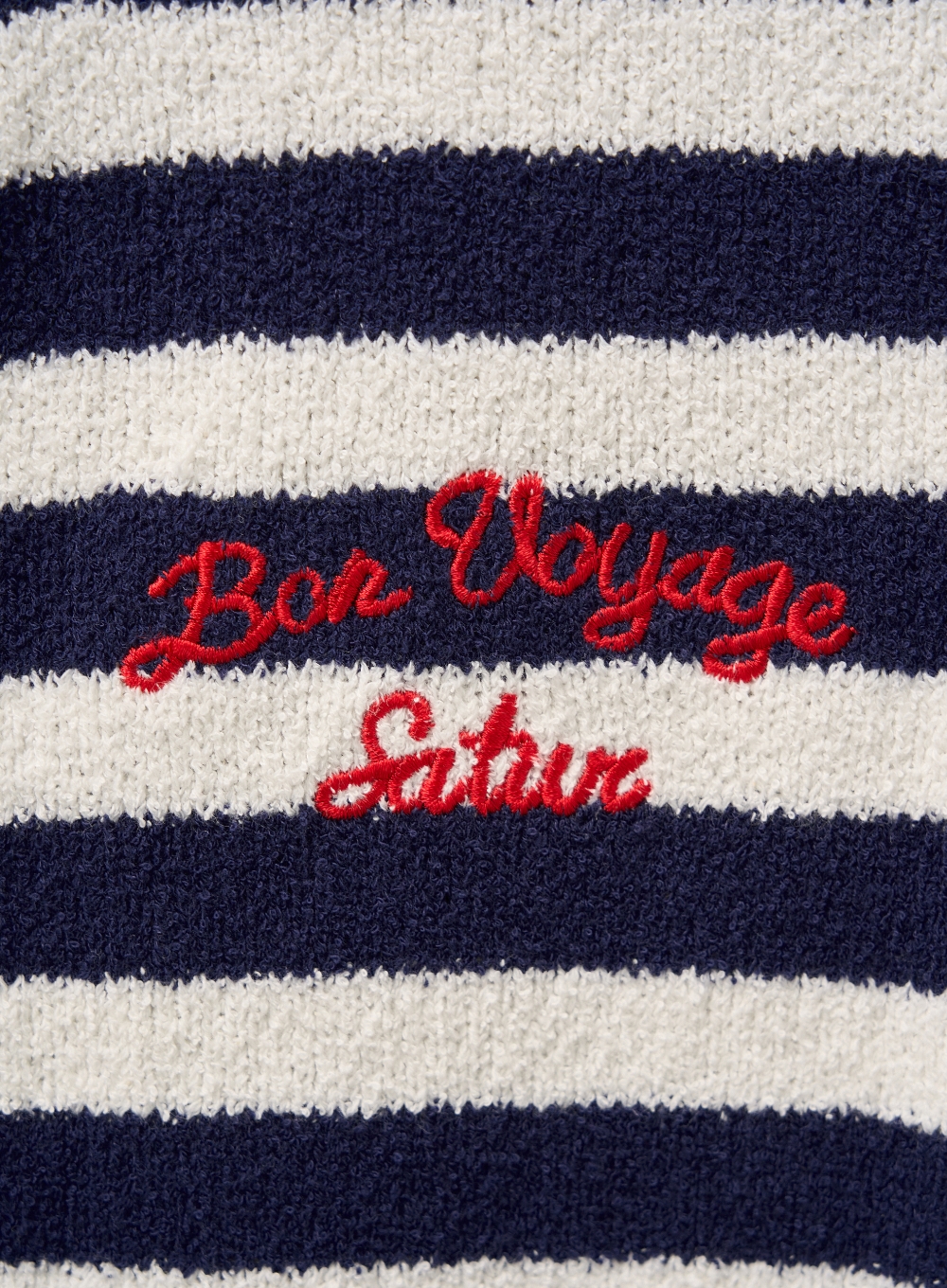 W) Bon Voyage Stripe Half Knit Cardigan - Navy
