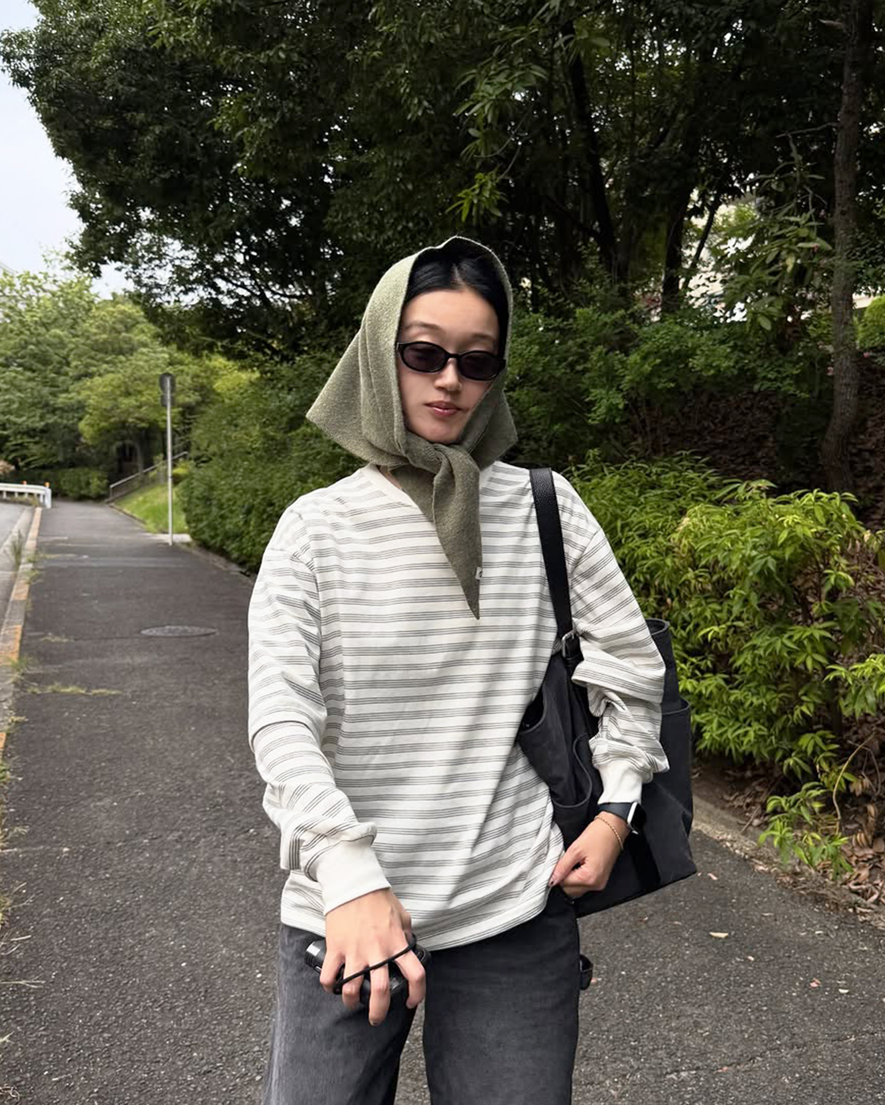 (ORIGINAL) ボーダーレイヤードロンT  (ivory)