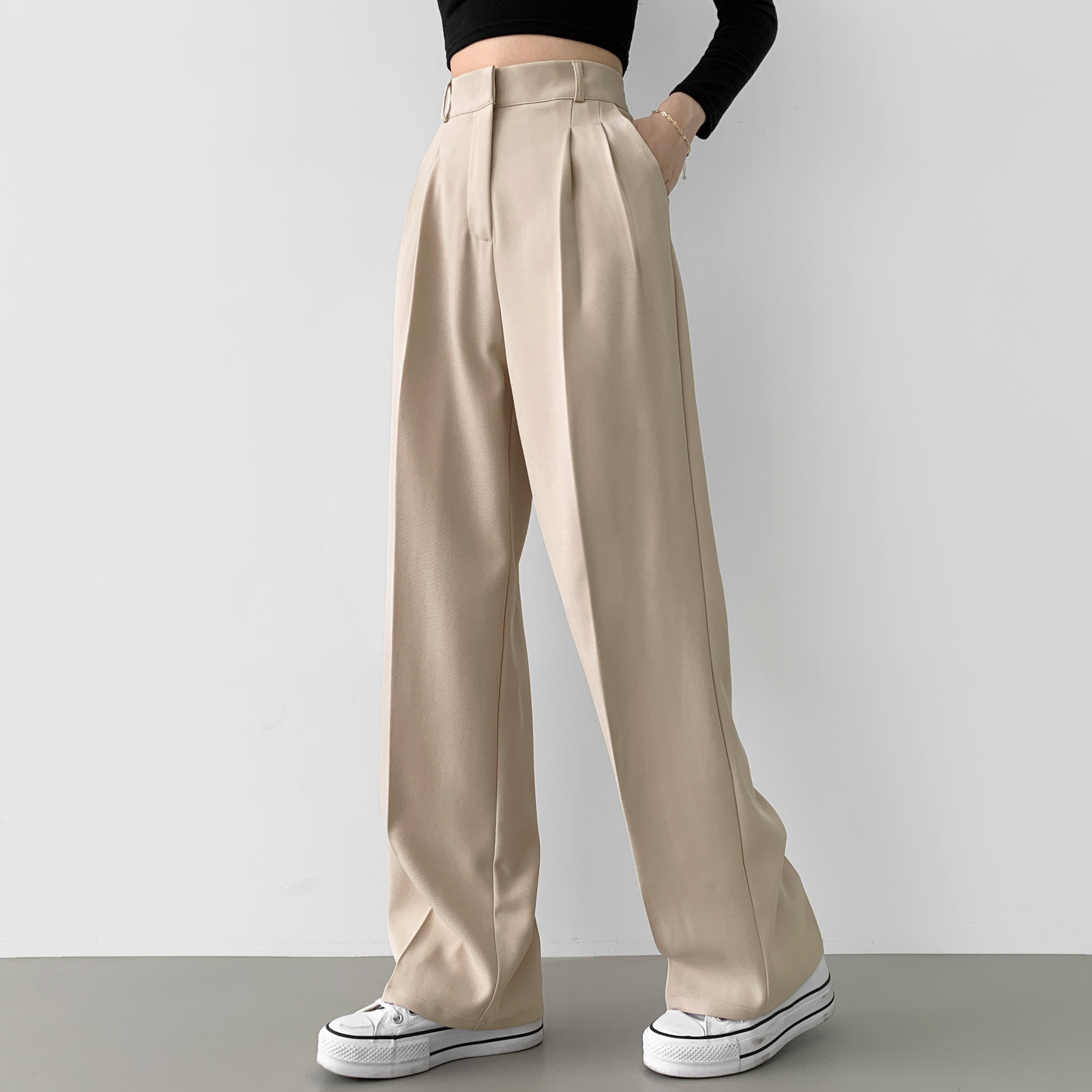 フラワーツータック入りワイドスラックス | ファッション通販サイト NUGU