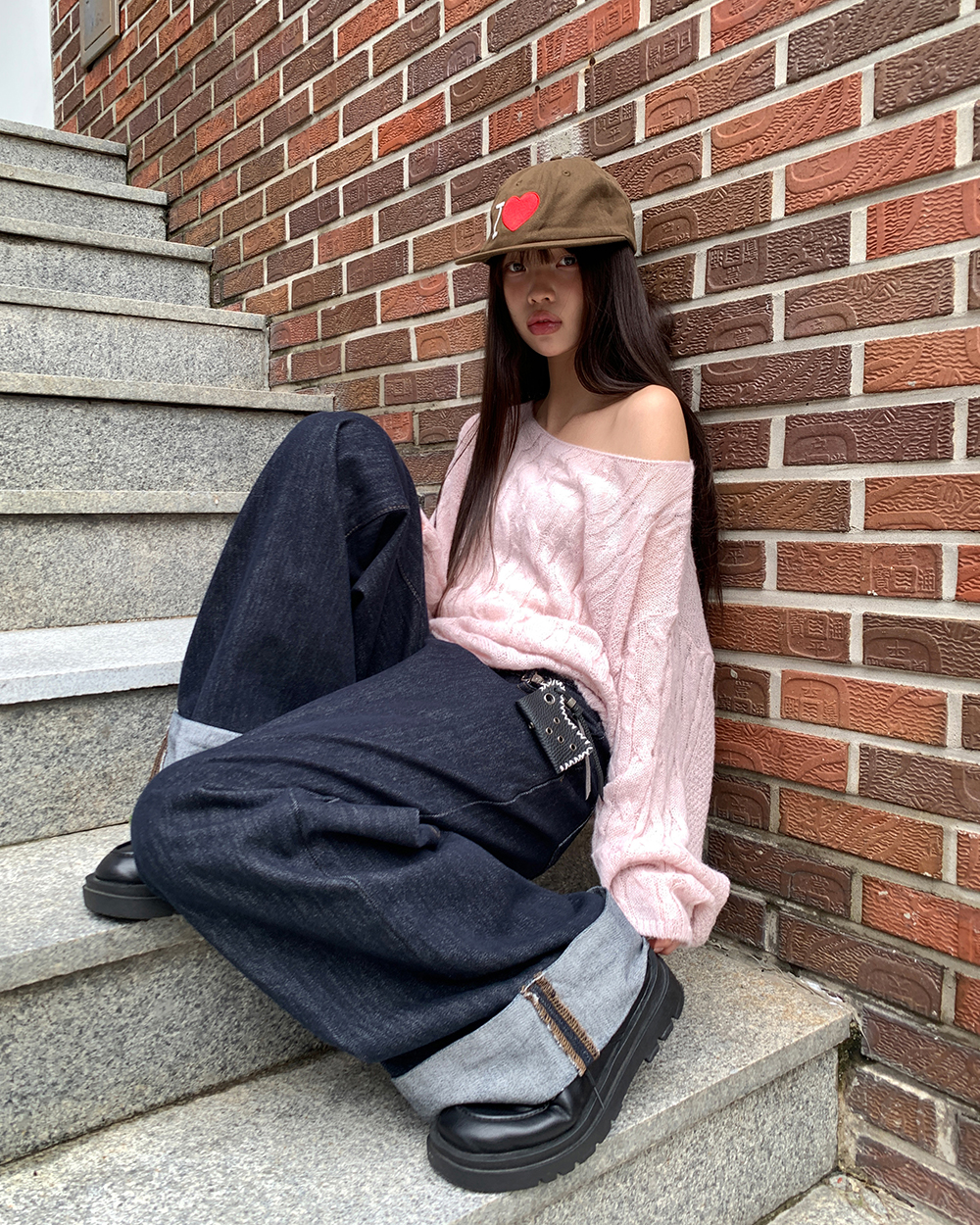 ツイスト柄ワンショルダー長袖ニット | ファッション通販サイト NUGU