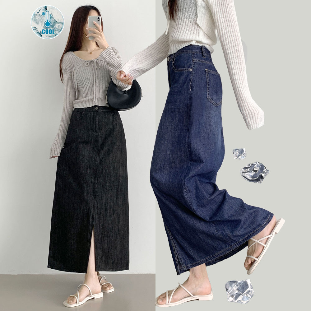 新品　soor ploom デニムスカート　4y SOMETHING サムシング スカート SKT984 スプレッド デニム