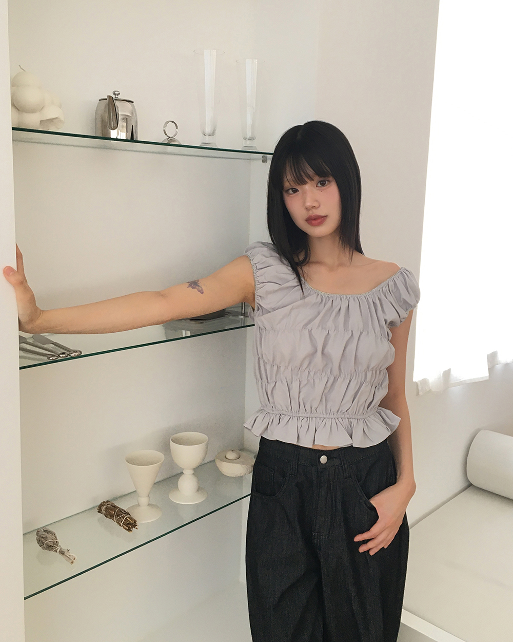 OHGA ノースリーブ　ブラウス ノースリーブシャツブラウス | ファッション通販サイト NUGU