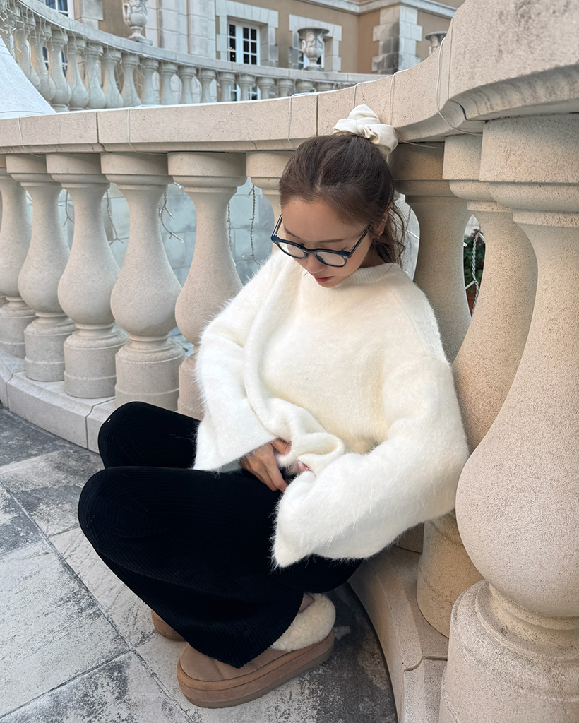 モヘアクルーネックニット | ファッション通販サイト NUGU