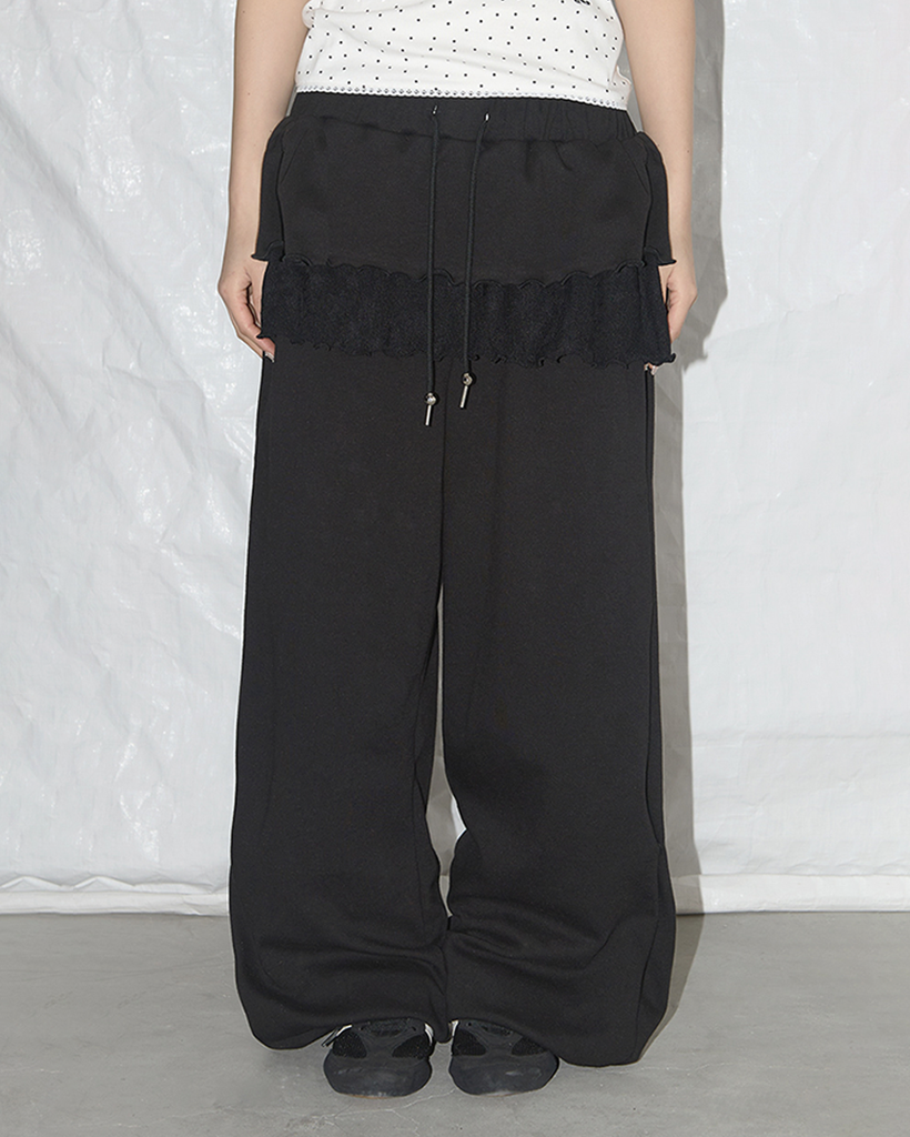 LYLON SKIRT LAYERED TRACK PANTS KHAKI | ファッション通販
