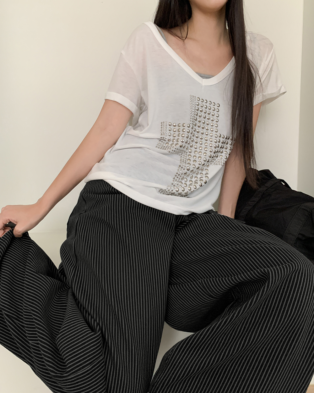 ド*ン様 Y's for living★リップルドット ペンギンパンツ★今季 リップルドット ペンギンパンツ｜Y's for living +fabric